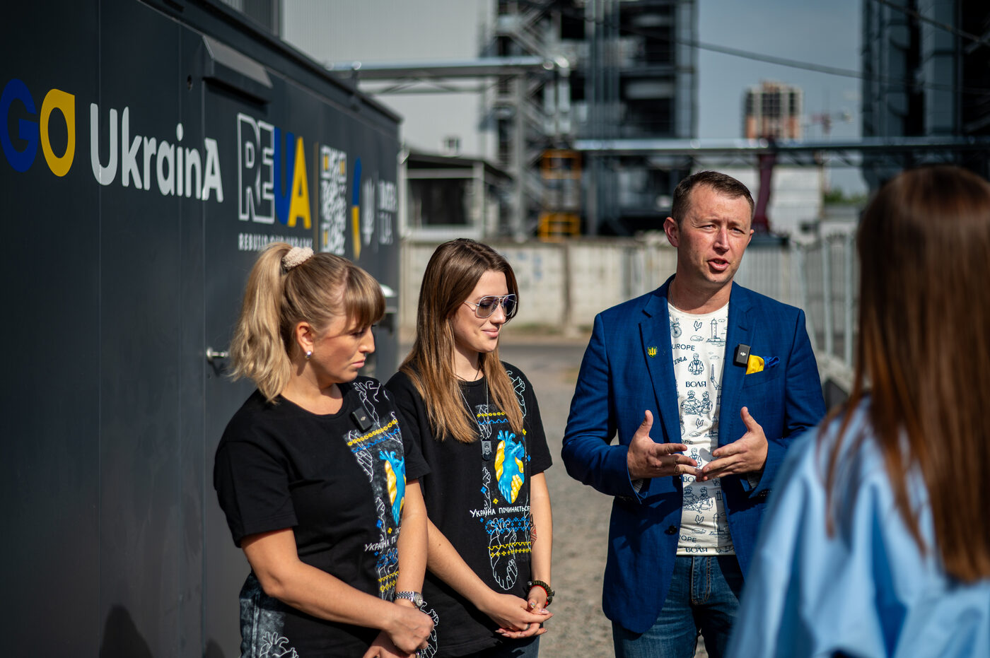 Field delivery: water relief supplies staged for distribution